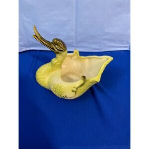 Hull Pottery 1980 Olive Green Swan Planter